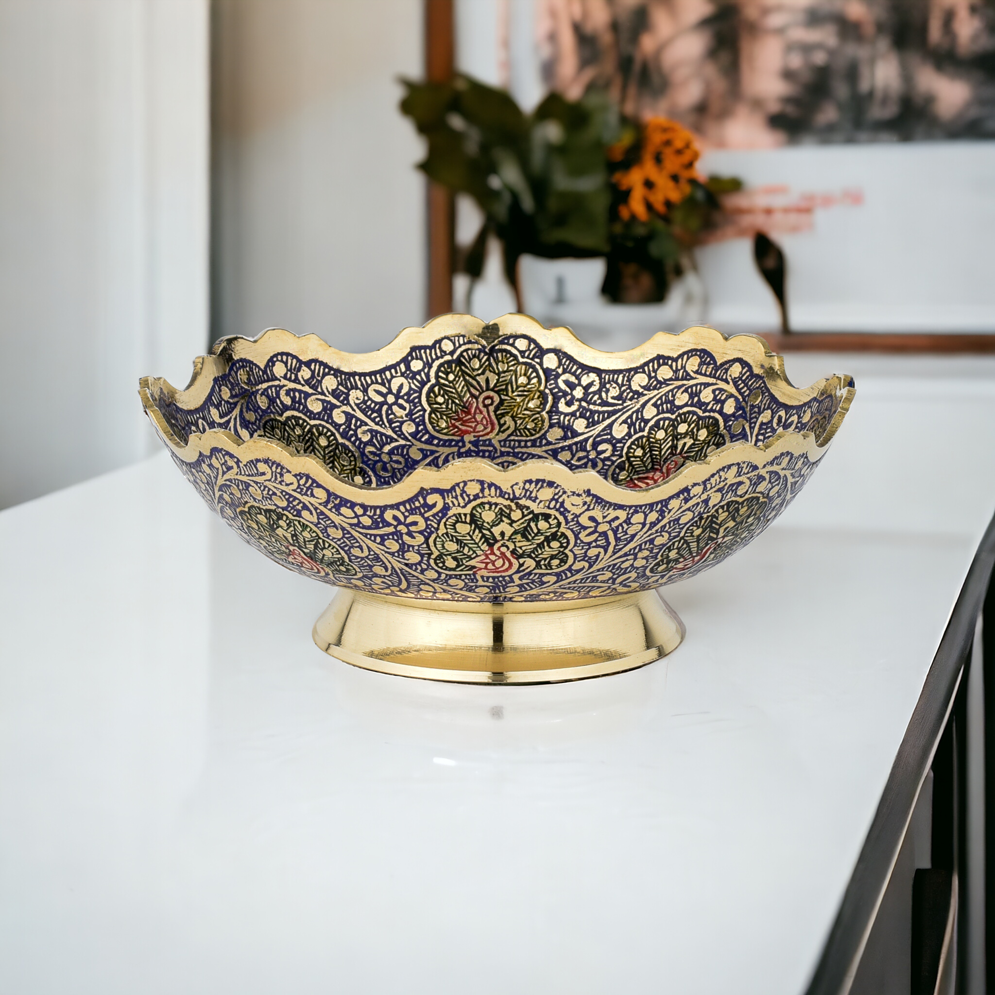 Meenakari Bowl with Stand