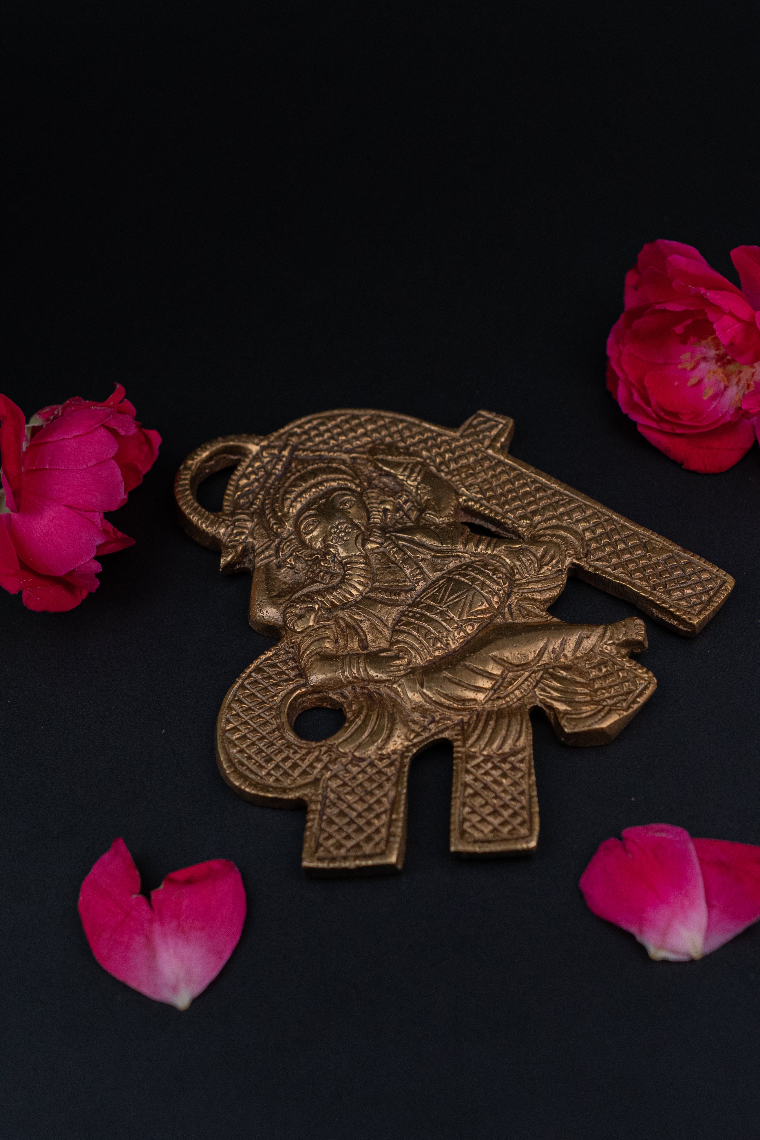 Pure Brass Om Shree Wall Hanging - 4.5" Height