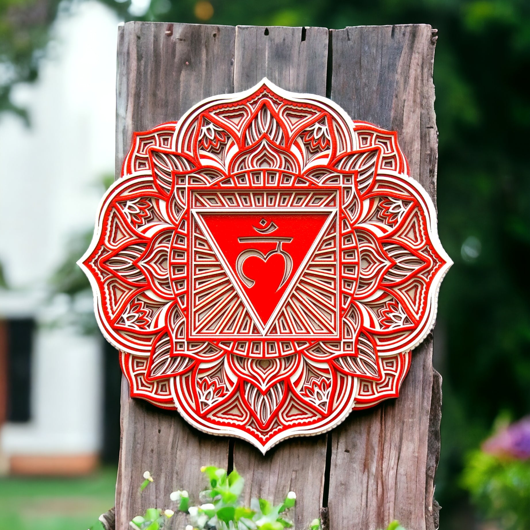 Root Chakra Mandala Art- Seven Chakras, Wall Art, Meditation, Healing, Gift